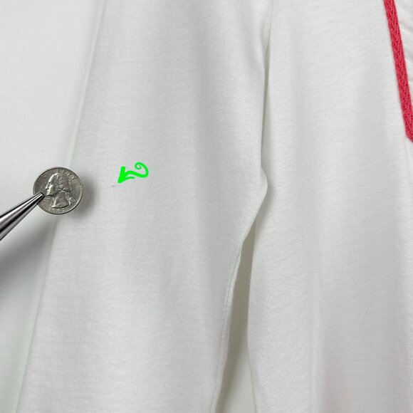 Boston Proper | White Top | Embroidered Tie Blouse | Size XS - Picture 6 of 12